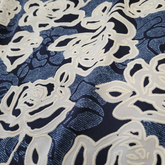 Ronni + Nicole Blue Floral Jacquard Career Dress Size 8 Modest Church Romantic - Picture 8 of 8